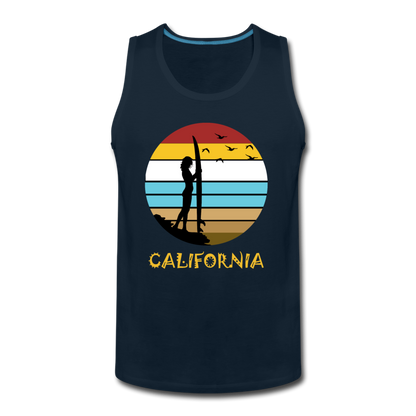 California Beach - Men’s Premium Tank - deep navy