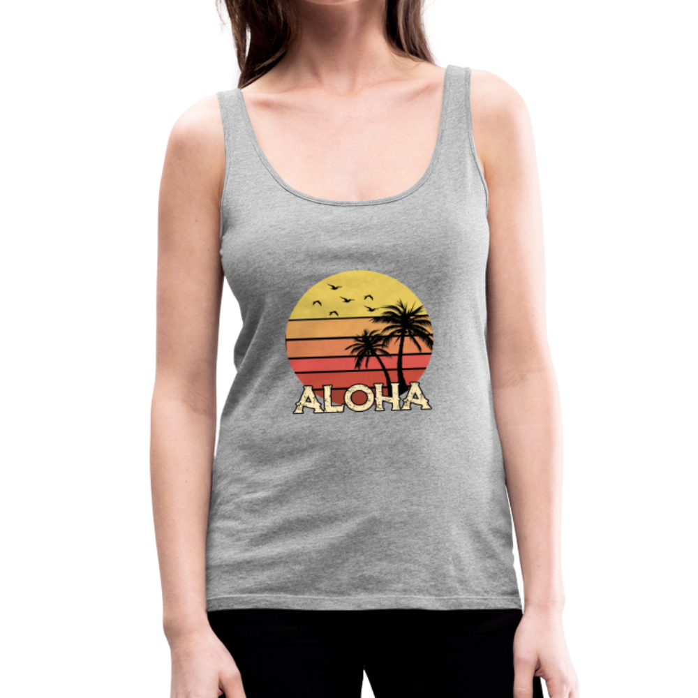 ALOHA Beach - Women’s Premium Tank Top - heather gray