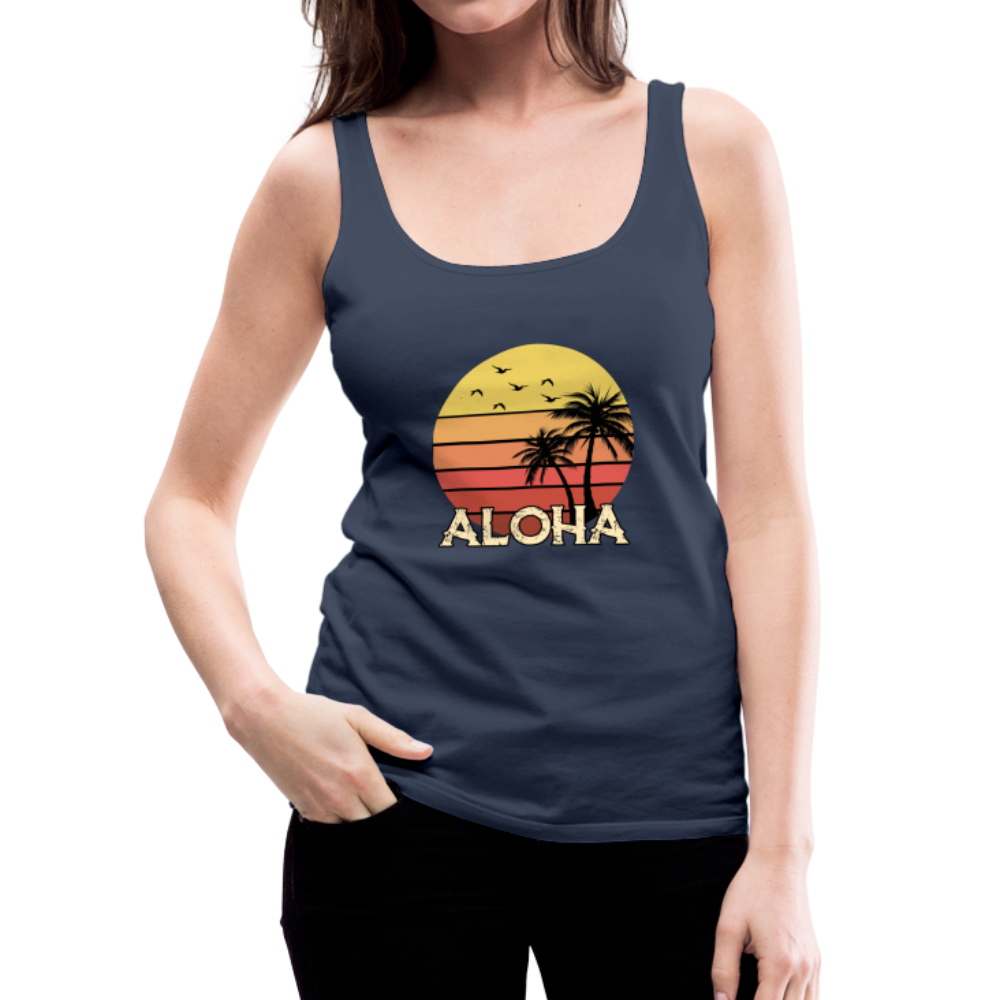 ALOHA Beach - Women’s Premium Tank Top - navy