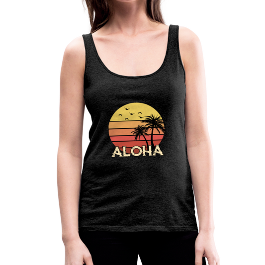 ALOHA Beach - Women’s Premium Tank Top - charcoal gray
