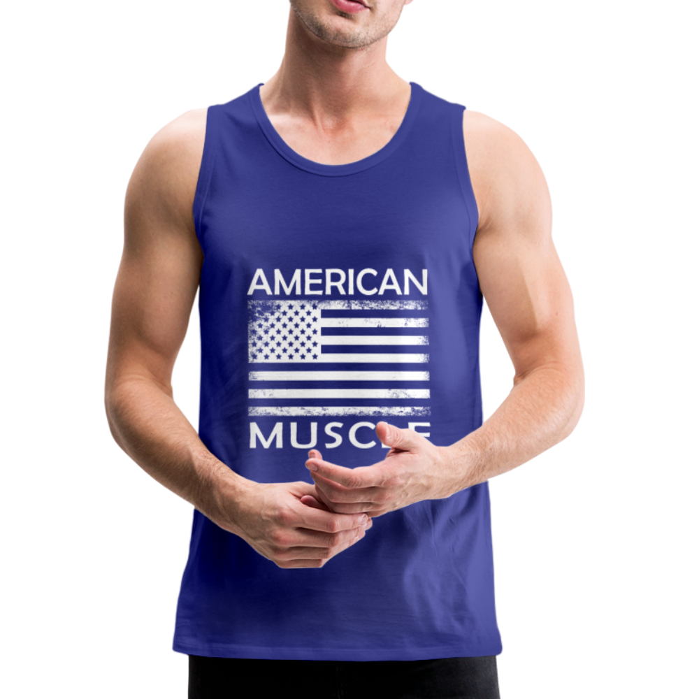 American Muscle Flag - Men’s Premium Tank - royal blue