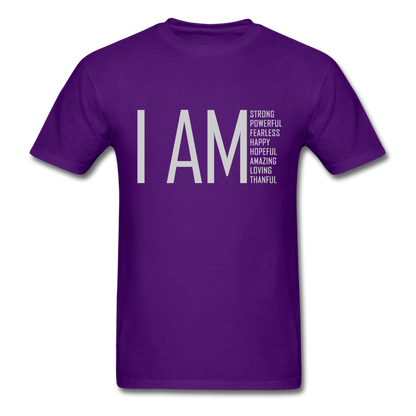 I AM Strong, Powerful, Fearless -  Unisex Classic T-Shirt - purple