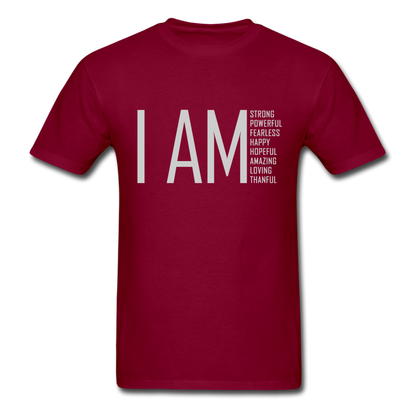 I AM Strong, Powerful, Fearless -  Unisex Classic T-Shirt - burgundy