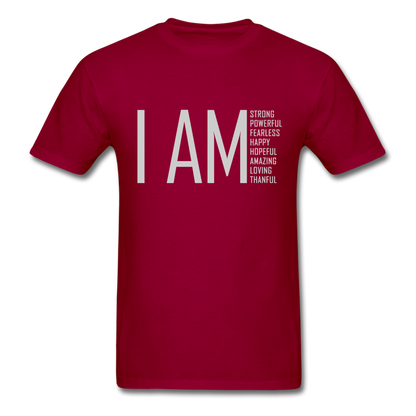 I AM Strong, Powerful, Fearless -  Unisex Classic T-Shirt - dark red