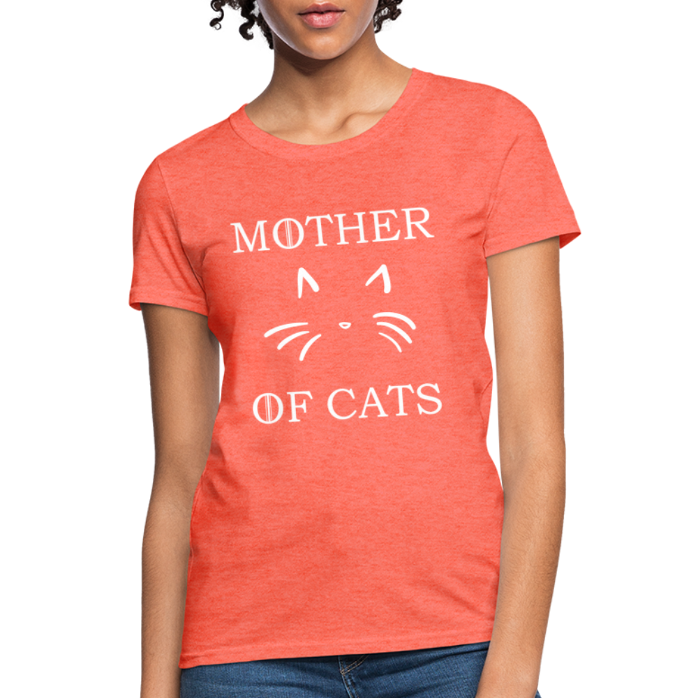 Mother Of Cats - Women's T-Shirt - heather coral