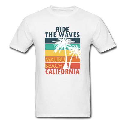 Ride the Waves - Malibu Beach - Unisex Classic T-Shirt - white