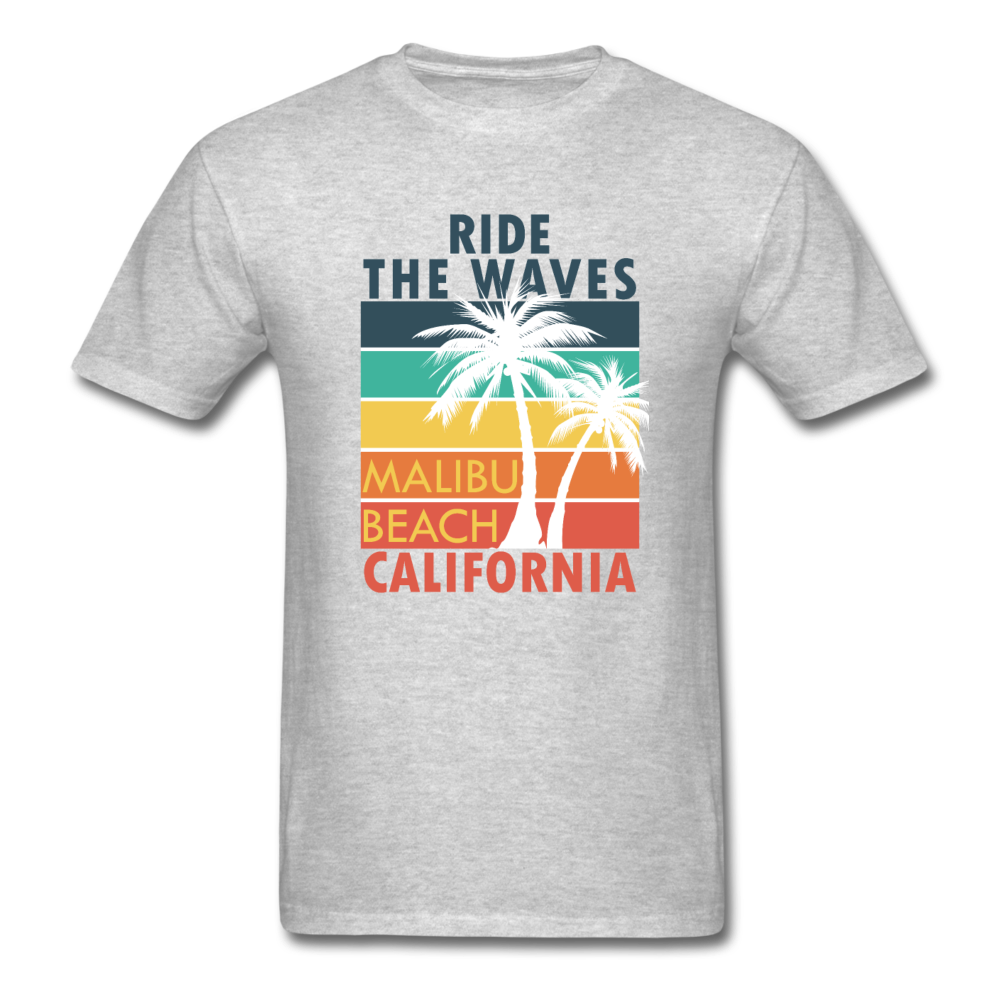 Ride the Waves - Malibu Beach - Unisex Classic T-Shirt - heather gray