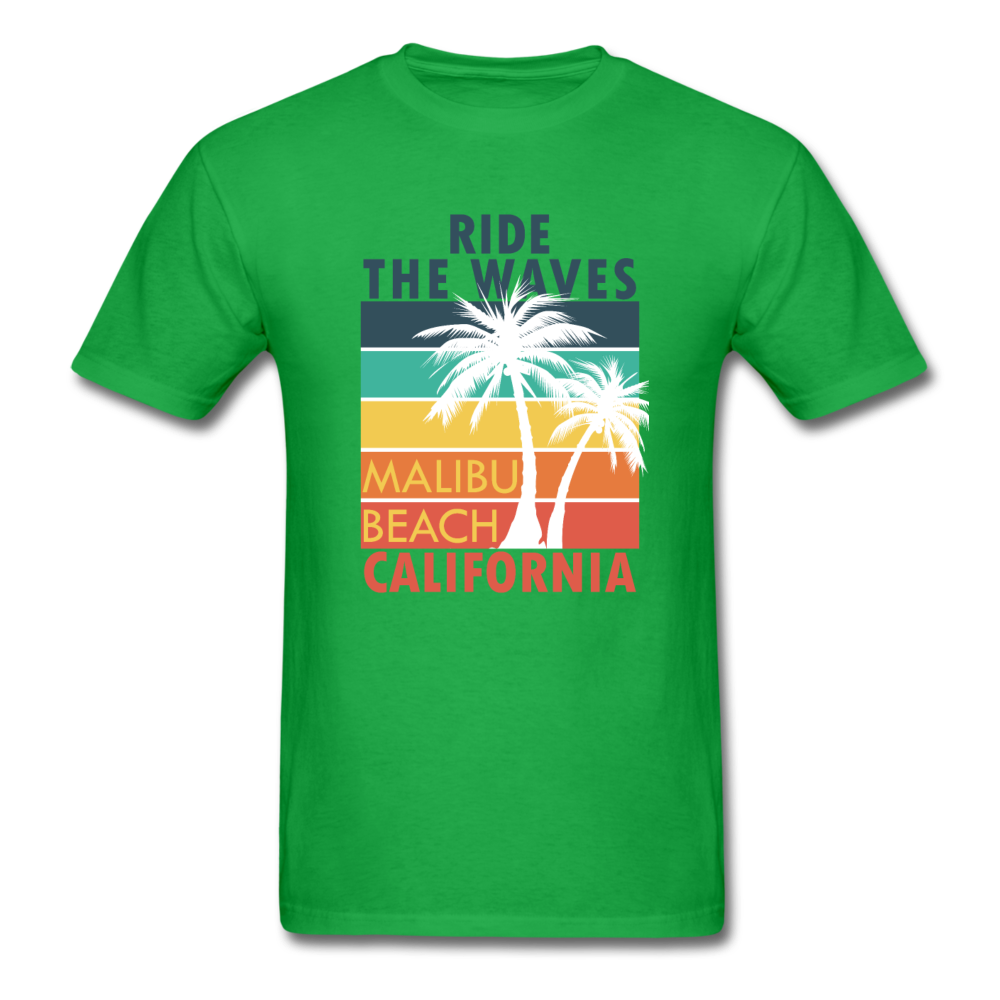 Ride the Waves - Malibu Beach - Unisex Classic T-Shirt - bright green