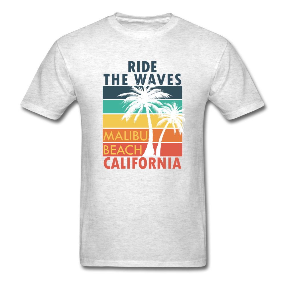 Ride the Waves - Malibu Beach - Unisex Classic T-Shirt - light heather gray