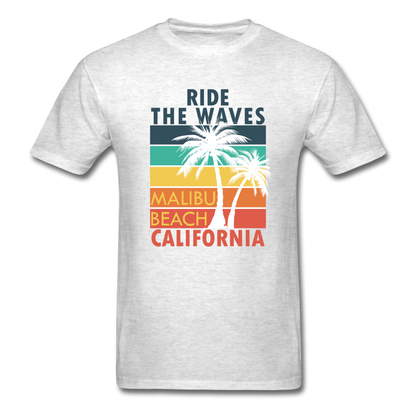 Ride the Waves - Malibu Beach - Unisex Classic T-Shirt - light heather gray