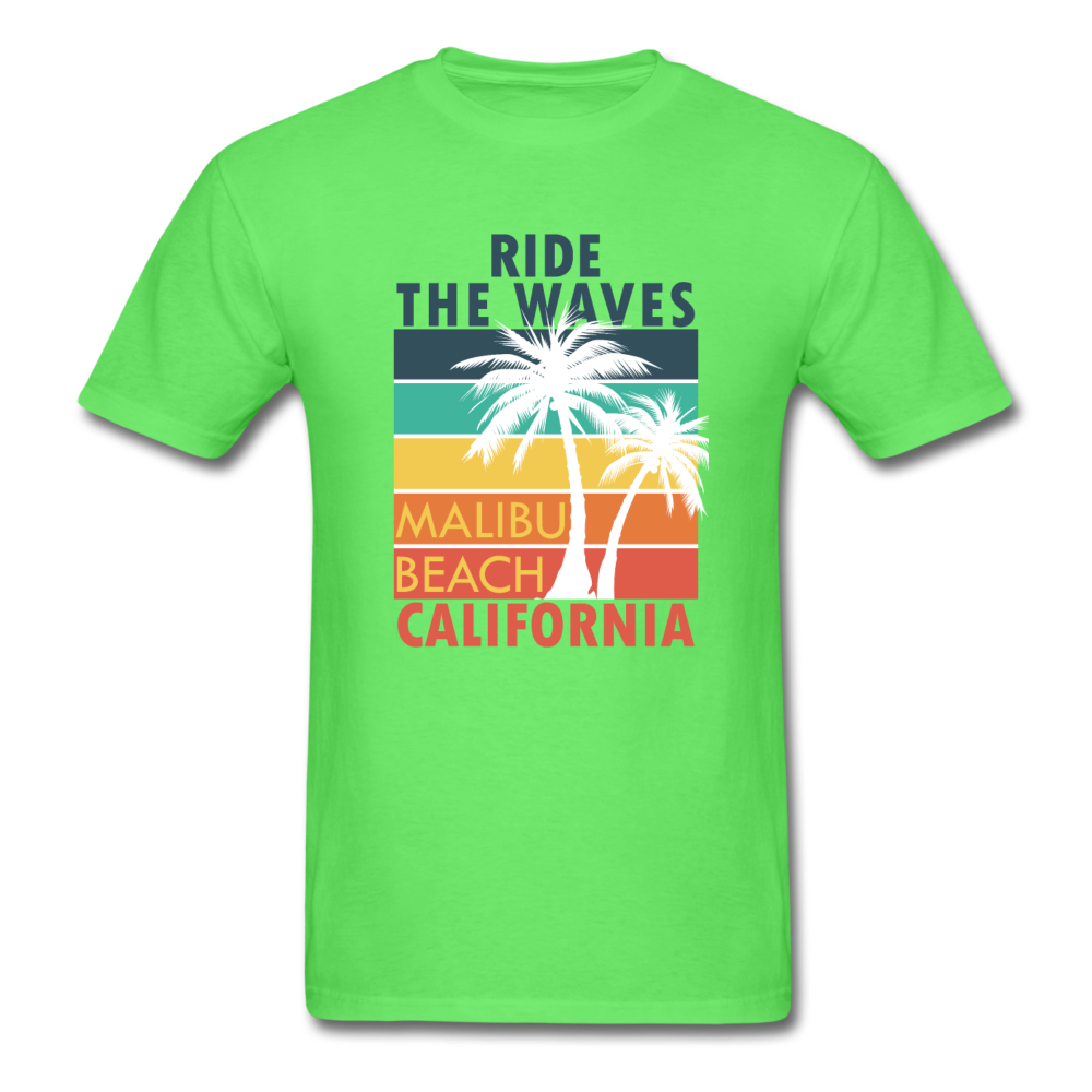 Ride the Waves - Malibu Beach - Unisex Classic T-Shirt - kiwi