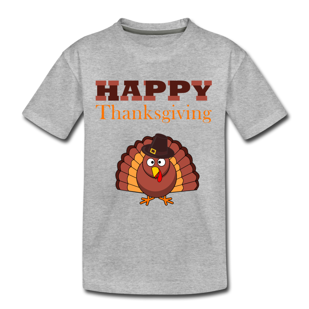 Happy Thanks Giving - Kids' Premium T-Shirt - heather gray