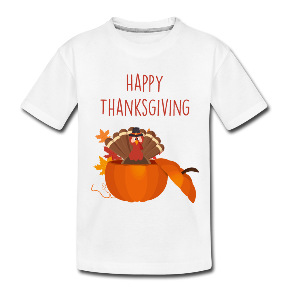 Happy ThanksGiving - Kids' Premium T-Shirt - white
