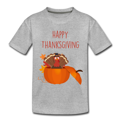 Happy ThanksGiving - Kids' Premium T-Shirt - heather gray