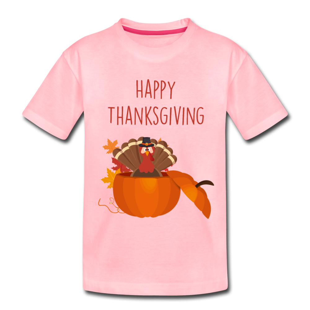 Happy ThanksGiving - Kids' Premium T-Shirt - pink