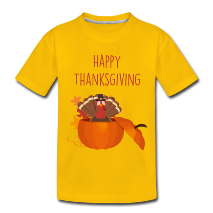 Happy ThanksGiving - Kids' Premium T-Shirt - sun yellow