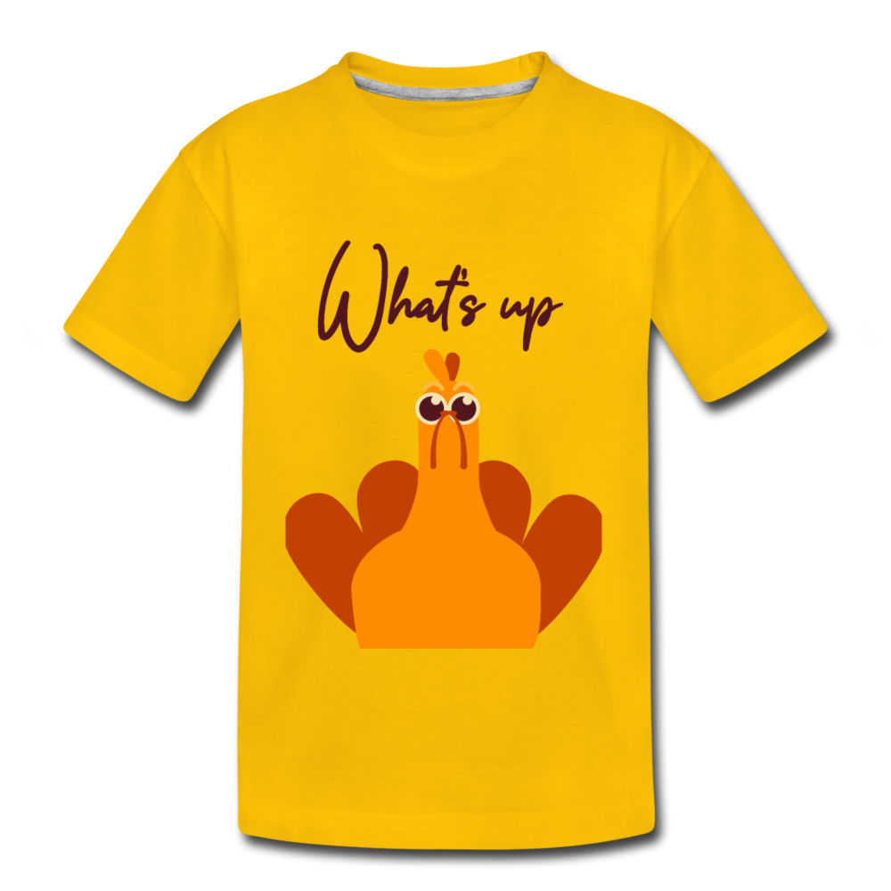 What's Up (ThanksGiving Turkey) - Kids' Premium T-Shirt - sun yellow