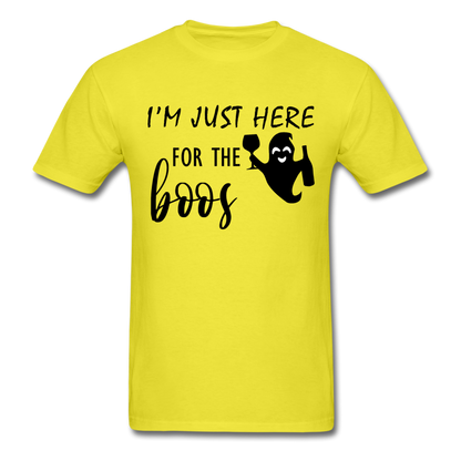 I'm Just here for the boos (Halloween) - Unisex Classic T-Shirt - yellow