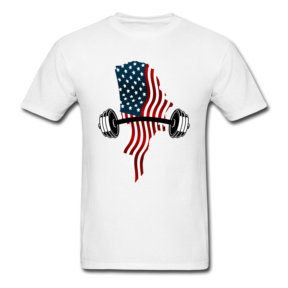 American Flag Dumbbells - Unisex Classic T-Shirt - white