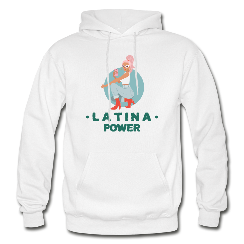 Latina Power - Heavy Blend Adult Hoodie - white