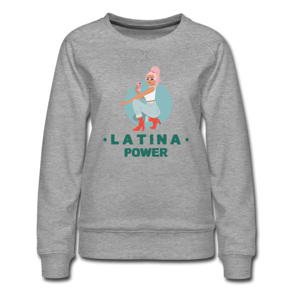 Latina Power - Women’s Premium Sweatshirt - heather gray
