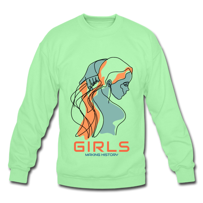 Girls Making History - Crewneck Sweatshirt - lime