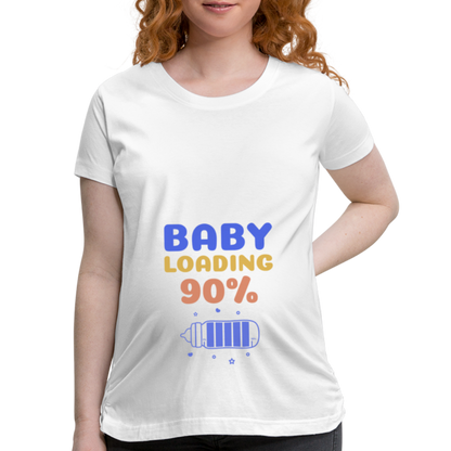 BABY LOADING 90% - Women’s Maternity T-Shirt - white