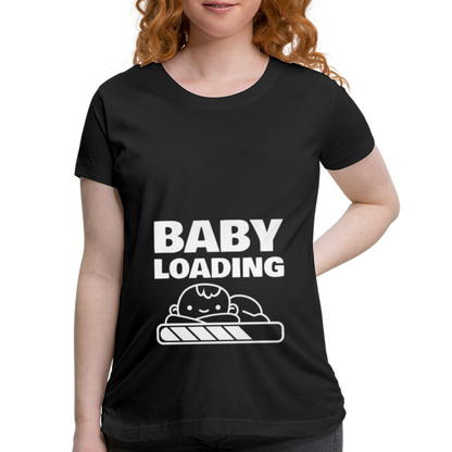 BABY LOADING - Women’s Maternity T-Shirt - black