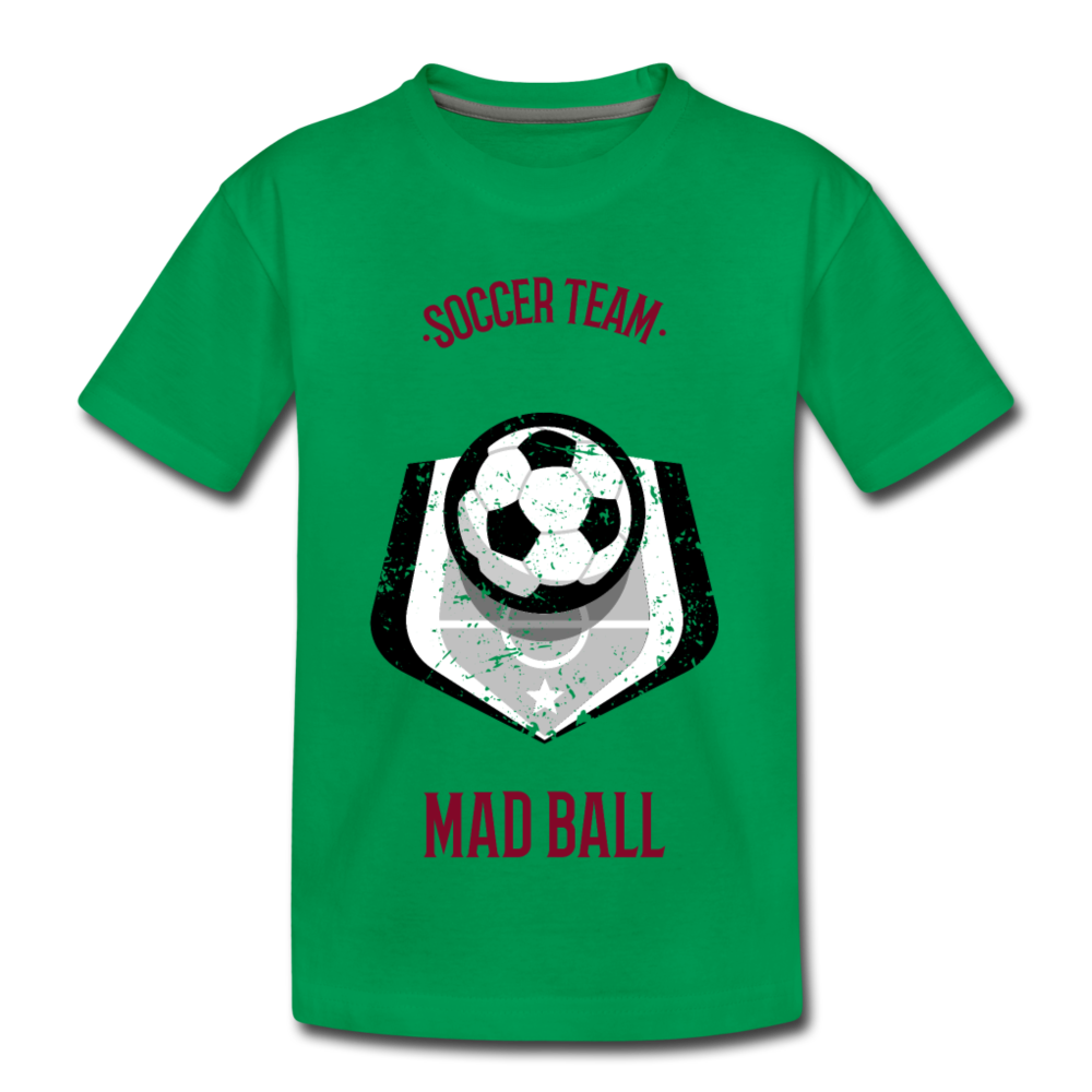 Soccer Team, Mad Ball - Kids' Premium T-Shirt - kelly green