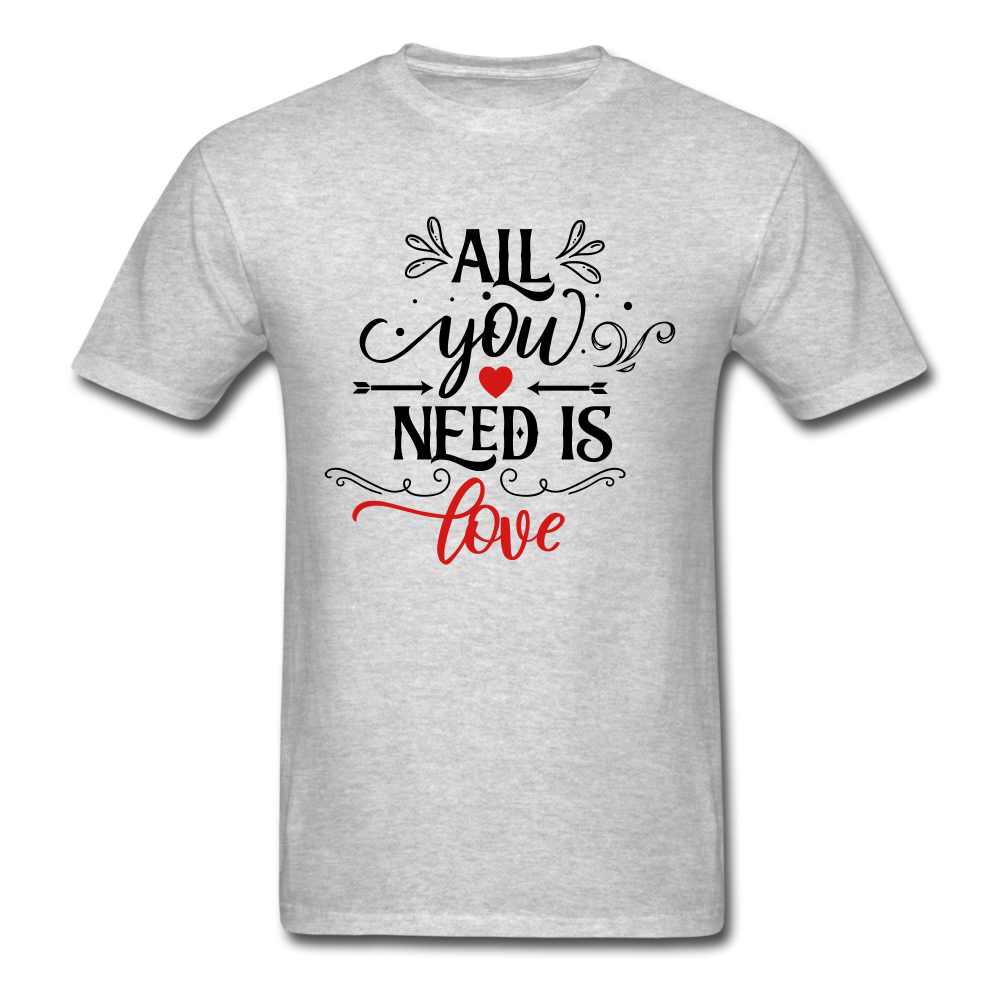 All you need is Love - Unisex Classic T-Shirt (Whites) - heather gray