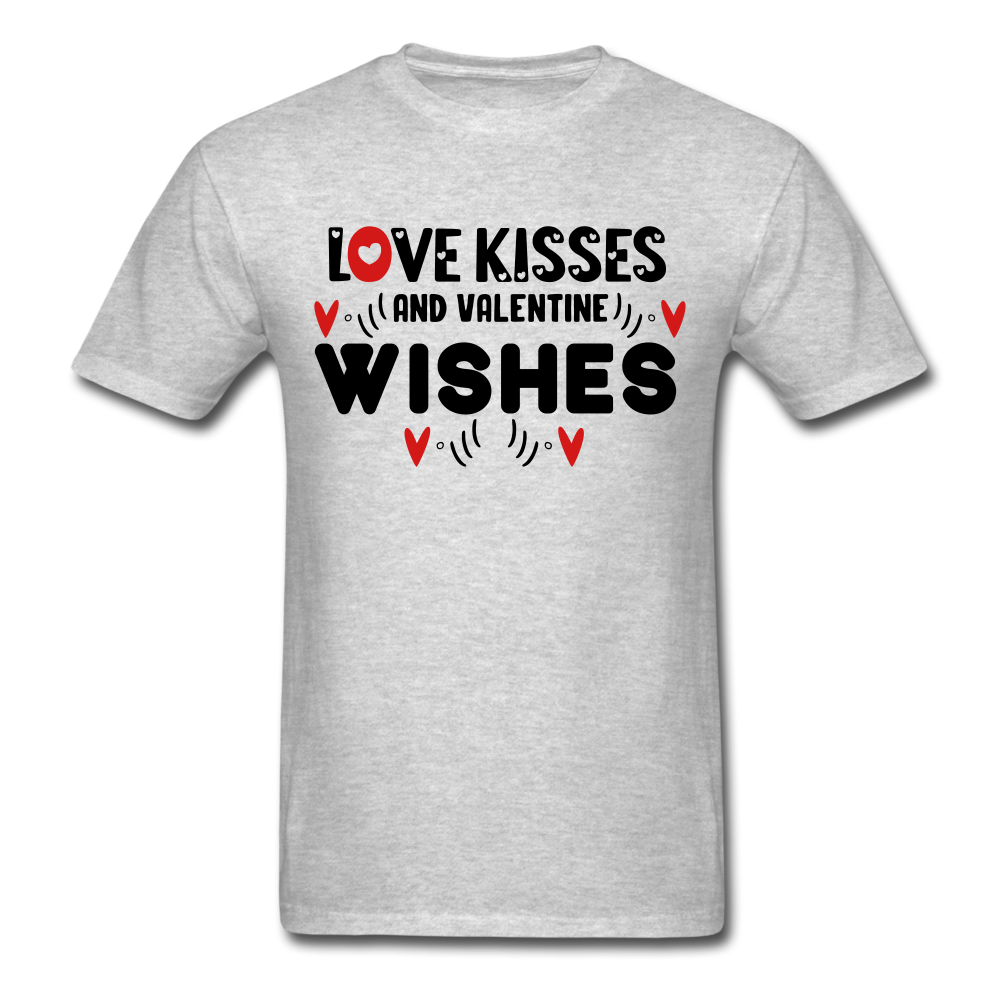 Love Kisses And Valentine Wishes - Unisex Classic T-Shirt - heather gray