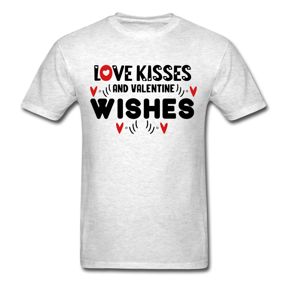 Love Kisses And Valentine Wishes - Unisex Classic T-Shirt - light heather gray
