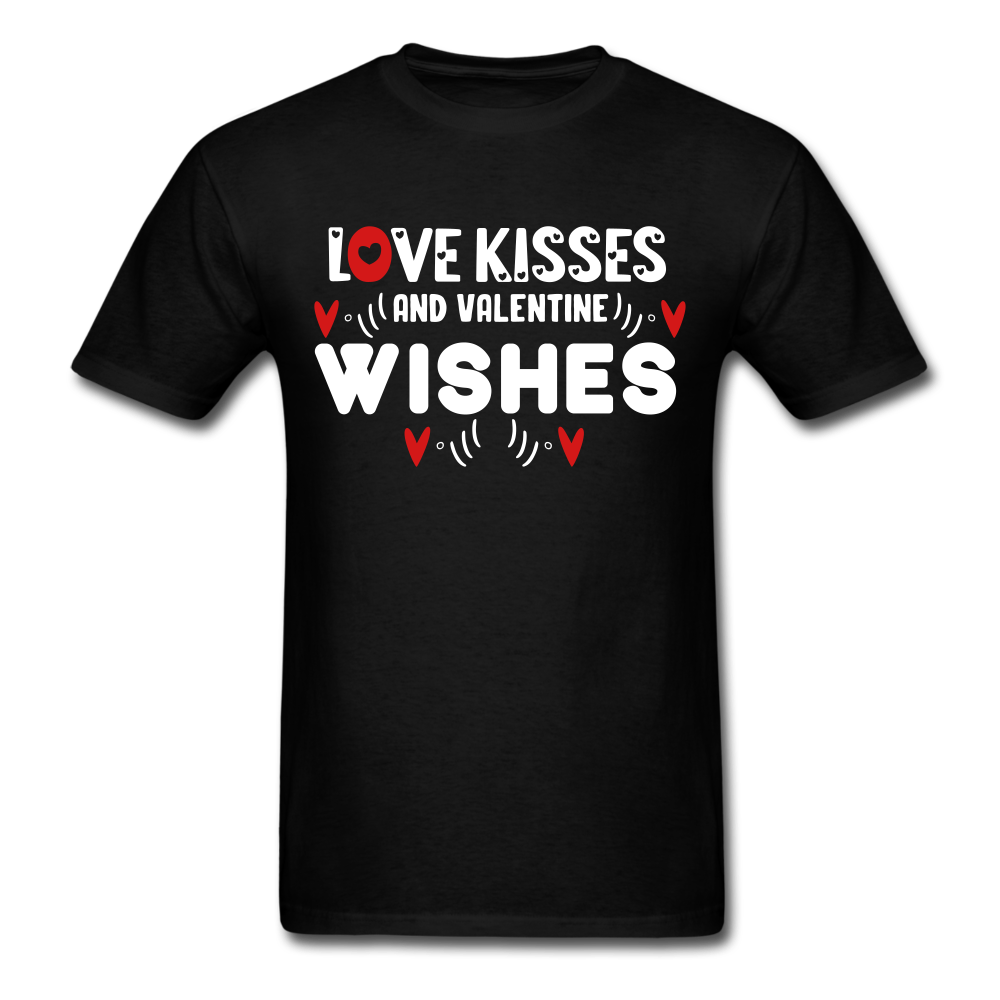 Love Kisses And Valentine Wishes - Unisex Classic T-Shirt - black