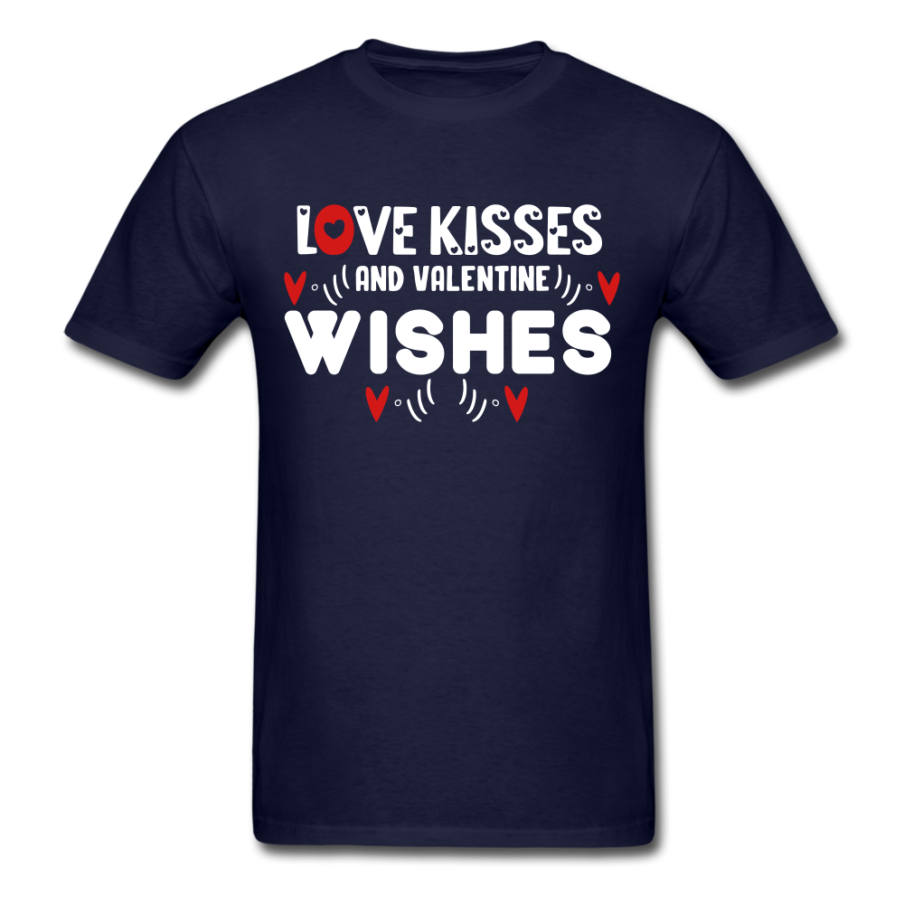 Love Kisses And Valentine Wishes - Unisex Classic T-Shirt - navy