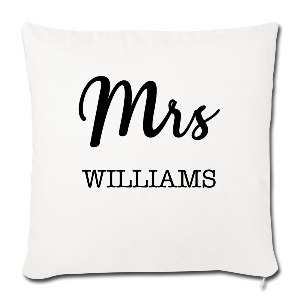 Mr and Mrs Pillows Case Wedding Anniversary Engagement Gift Personalized Bedroom Bridal Shower Gift Personalized Pillow Case Family Name - natural white