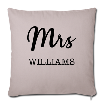 Mr and Mrs Pillows Case Wedding Anniversary Engagement Gift Personalized Bedroom Bridal Shower Gift Personalized Pillow Case Family Name - light taupe