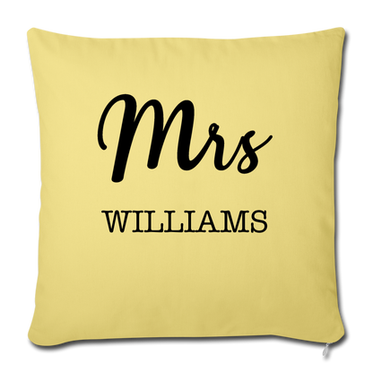 Mr and Mrs Pillows Case Wedding Anniversary Engagement Gift Personalized Bedroom Bridal Shower Gift Personalized Pillow Case Family Name - washed yellow