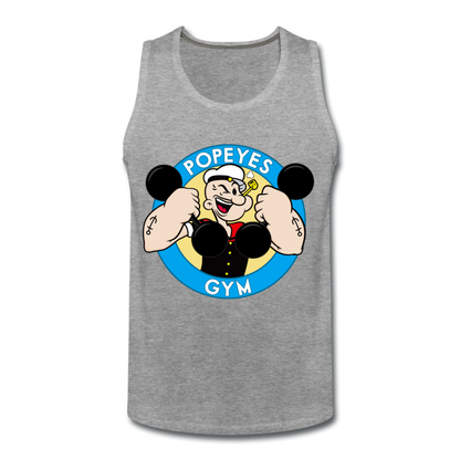 Popeyes Funny Gym Shirt, Workout Fitness Shirt, Motivational Tank Top, Must have Gym Tank Top, Inspirational Workout Tank Top - heather gray