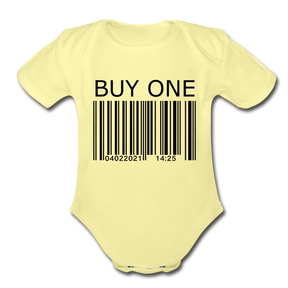 Buy One Organic Short Sleeve Baby Bodysuit - washed yellow