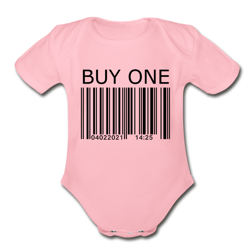 Buy One Organic Short Sleeve Baby Bodysuit - light pink