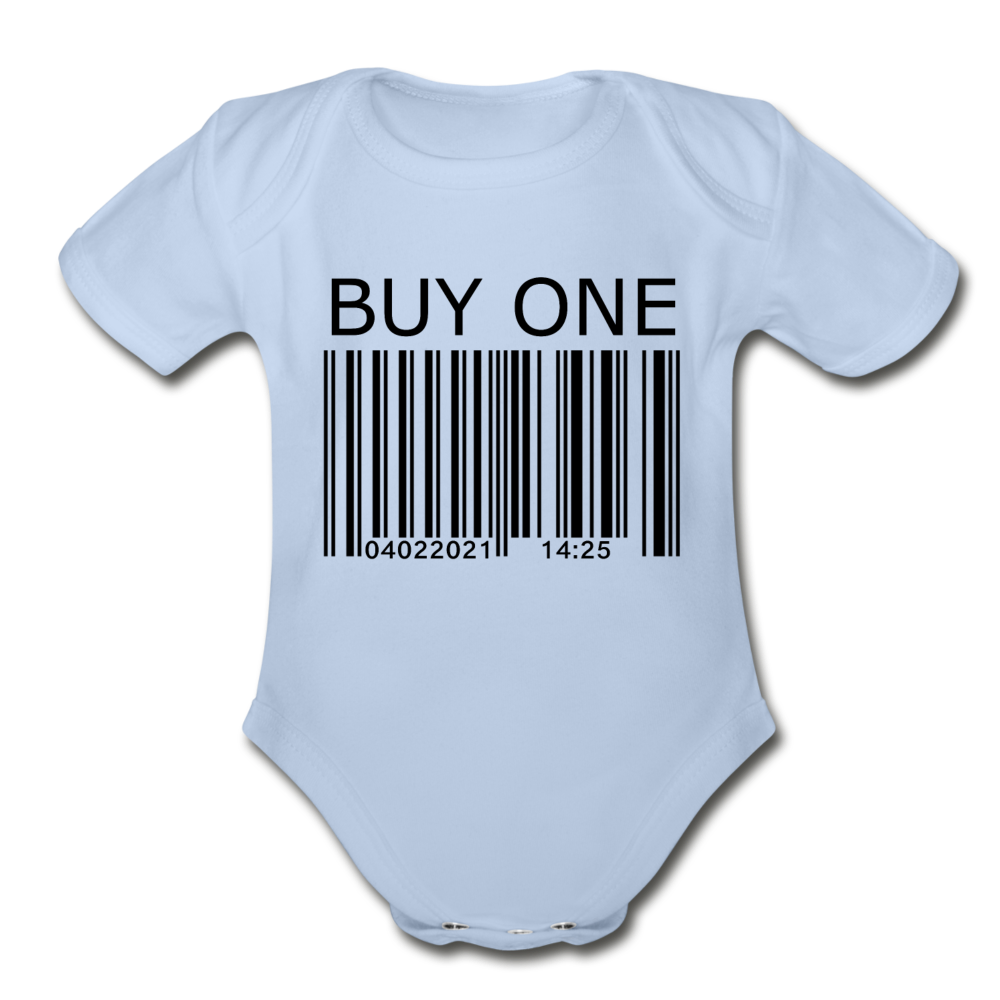 Buy One Organic Short Sleeve Baby Bodysuit - sky