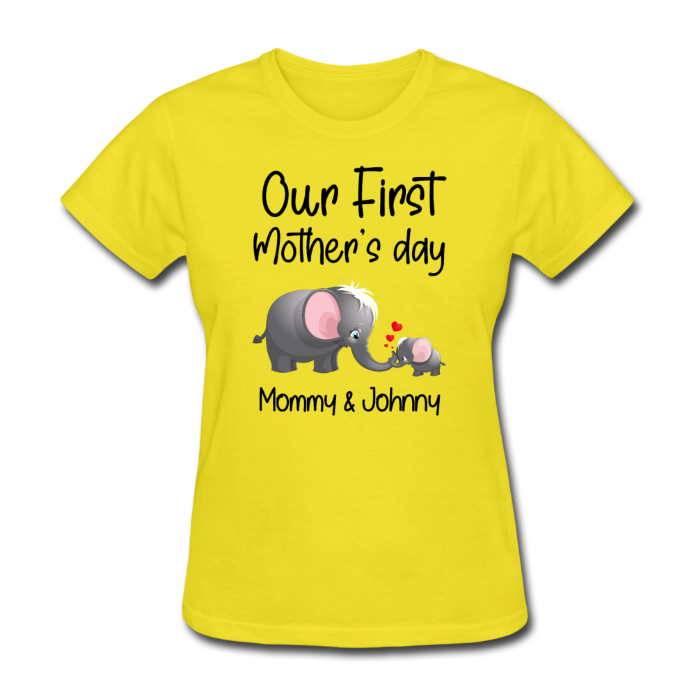 Our First Mothers Day - Women's T-Shirt - yellow