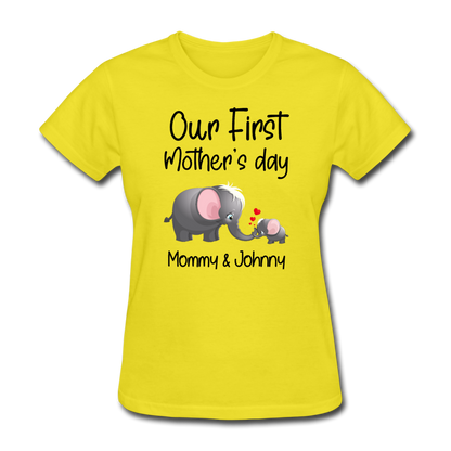 Our First Mothers Day - Women's T-Shirt - yellow