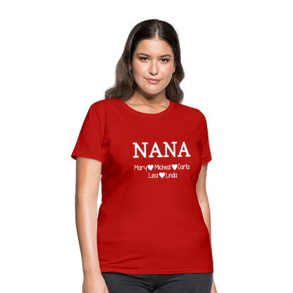 NANA Children White Text - Women's T-Shirt - red
