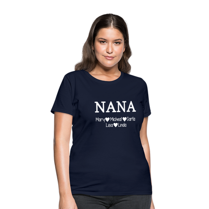 NANA Children White Text - Women's T-Shirt - navy