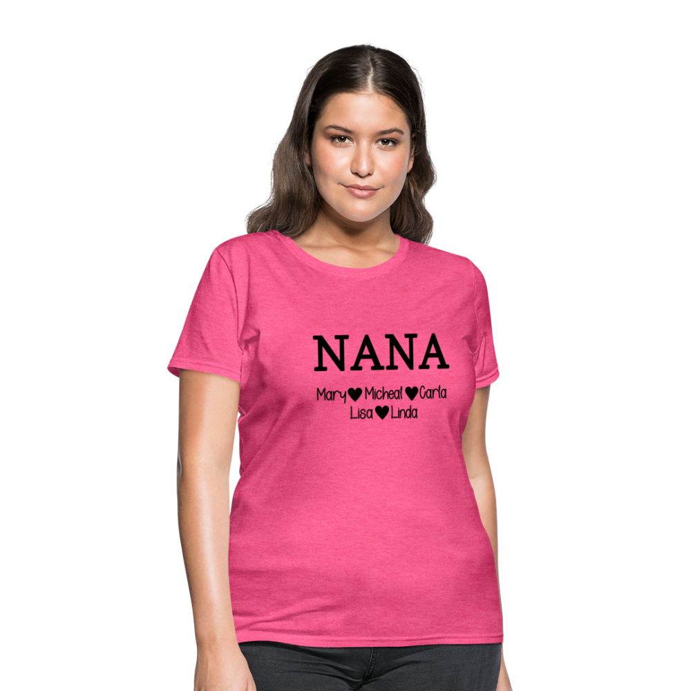NANA Children White Text - Women's T-Shirt - heather pink