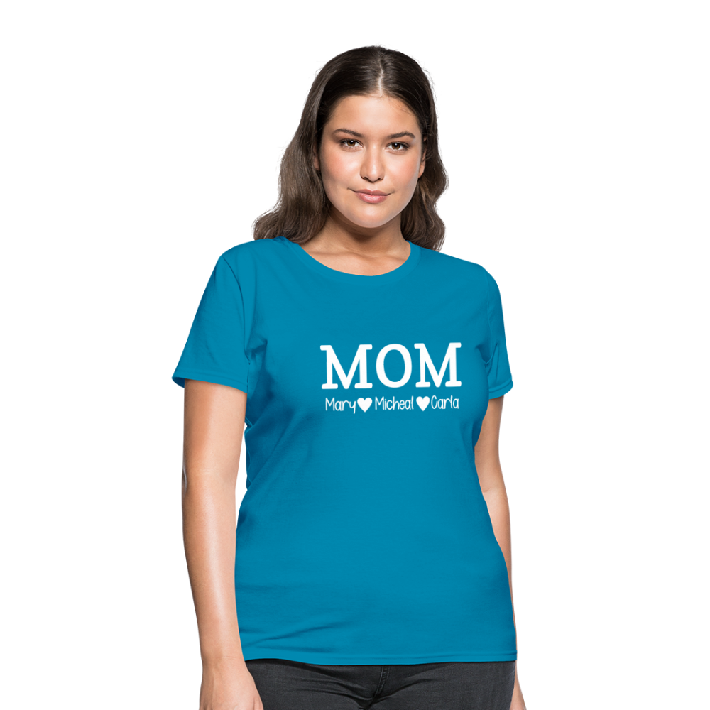 MOM Children White - Women's T-Shirt - turquoise