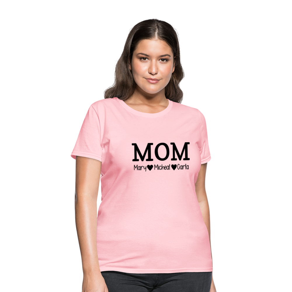 MOM Children White Text - Women's T-Shirt - pink