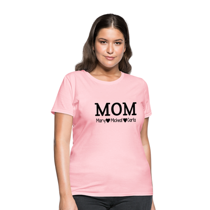 MOM Children White Text - Women's T-Shirt - pink
