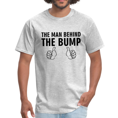 man behind the bump black text - Unisex Classic T-Shirt - heather gray